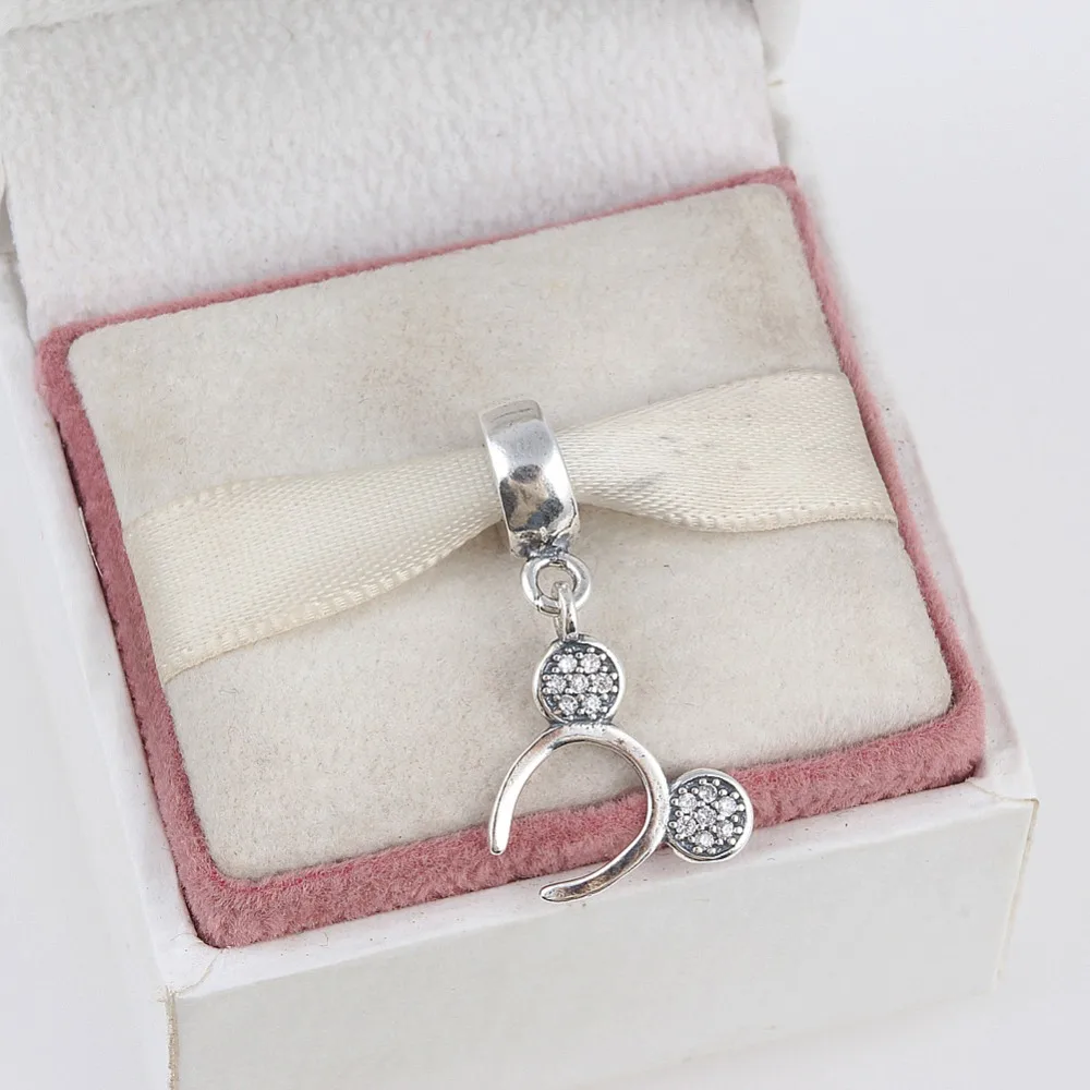 

ZMZY Fits Pandora Bracelets Minnie Headband With Zirconia New 925 Sterling Silver Charms Pendants DIY Wholesale