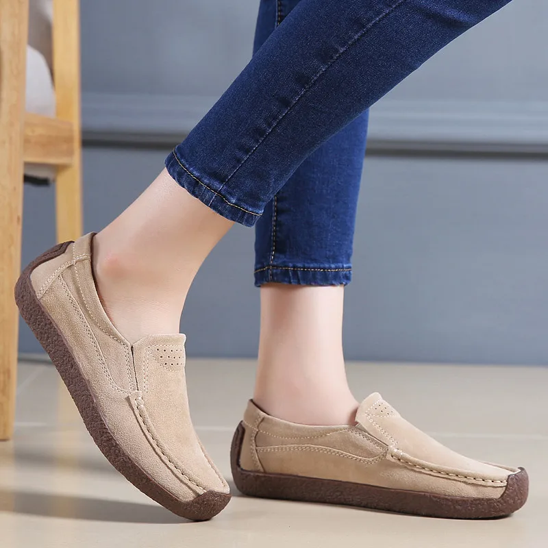 FEVRAL-Brand-Woman-Flats-Soft-Slip-On-Cow-Suede-Casual-Shoes-Platform-Sneakers-Spring-Autumn-Moccasins