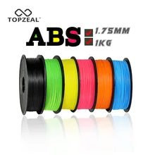 TOPZEAL 3D Yazıcı ABS filamenti 1.75mm Boyutlu Doğruluk +/-0.02mm 1 KG 343 M 2.2LBS 3D Baskı malzeme Plastik RepRap için