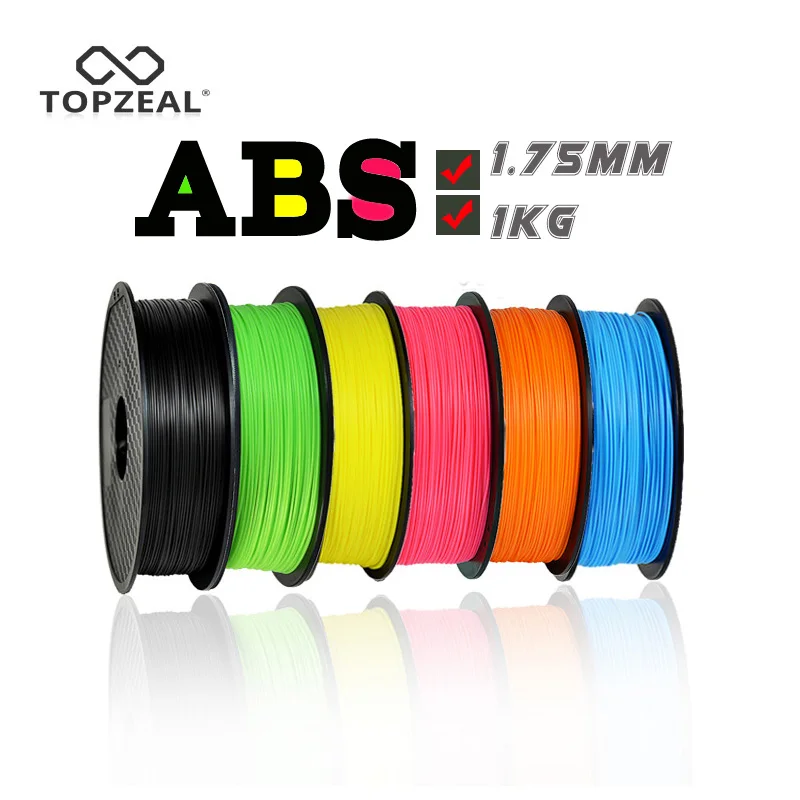 TOPZEAL 3D طابعة خيط ABS 1.75 مللي متر الأبعاد دقة +/-0.02 مللي متر 1 كجم 343 M 2.2LBS 3D الطباعة المواد البلاستيك ل RepRap TOPZEAL 3D طابعة خيط ABS 1.75 مللي متر الأبعاد دقة +/-0.02 مللي متر 1 كجم 343 M 2.2LBS 3D الطباعة المواد البلاستيك ل RepRap