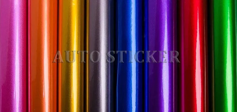 glossy metallic chrome film
