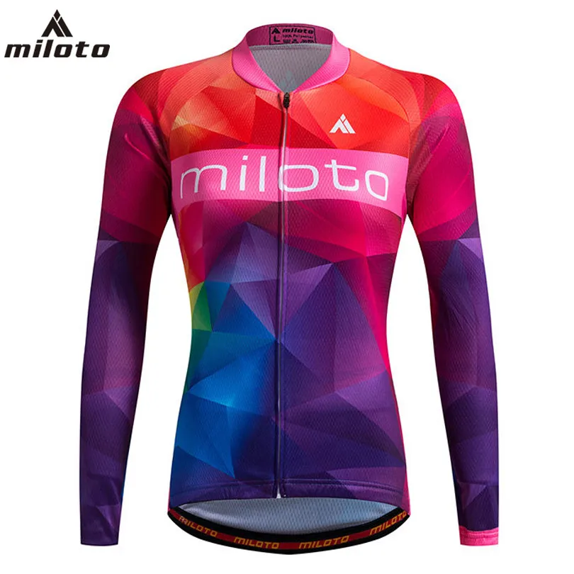 Long Sleeve Cycle Jersey Women's Mountain Bike Jersey Ladies Cycling