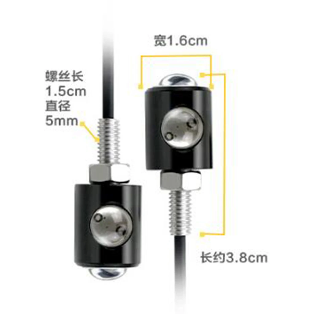 Amber LED SMD Motorcycle Car License Plate Stud Screw Bolt Light Lamp Bulb Aluminum Housing Rubber Stand