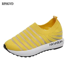 Женская обувь из сетчатого материала; Новинка года; Студенческая элегантная ткань; дышащая эластичная повседневная обувь; удобные красивые тонкие туфли;