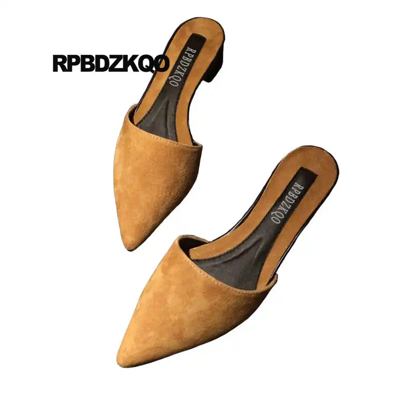 tan womens mules