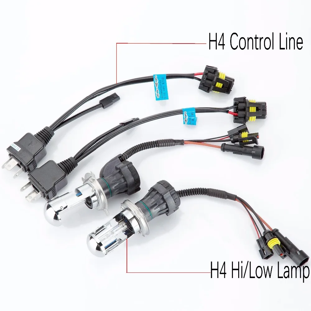 12V 35W H4 Bi комплект для ксеноновых ламп H4 hid hi низкая bi-ксеноновая светильник haed светильник 35W 6000K 8000K 4300K H1 H3 H7 H11 9005 HB4 лампы комплект