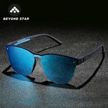 BEYONDSTAR цельная синяя зеркальная линза солнцезащитные очки мужские Поляризованные кошачьи Солнцезащитные очки женские модные роскошные очки UV400 Glases TR79037