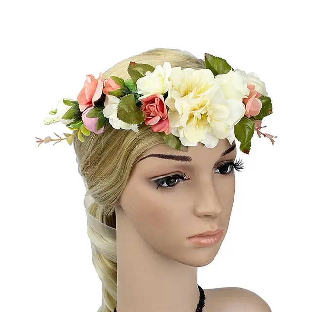 Fashion Women S Flower Crown Hair Accessories Forehead Fashion Women S Flower Crown Hair Accessories Forehead Wreath Wedding Fl Headband Garland