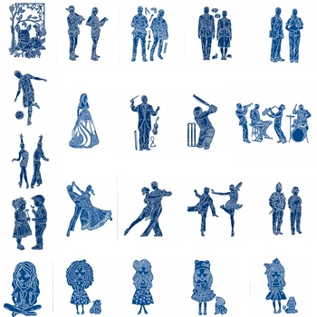 

Singer Dancer Athelets Metal Cutting Dies Scrapbooking Card Album Making Stencil DIY Crafts Template New Dies 2019