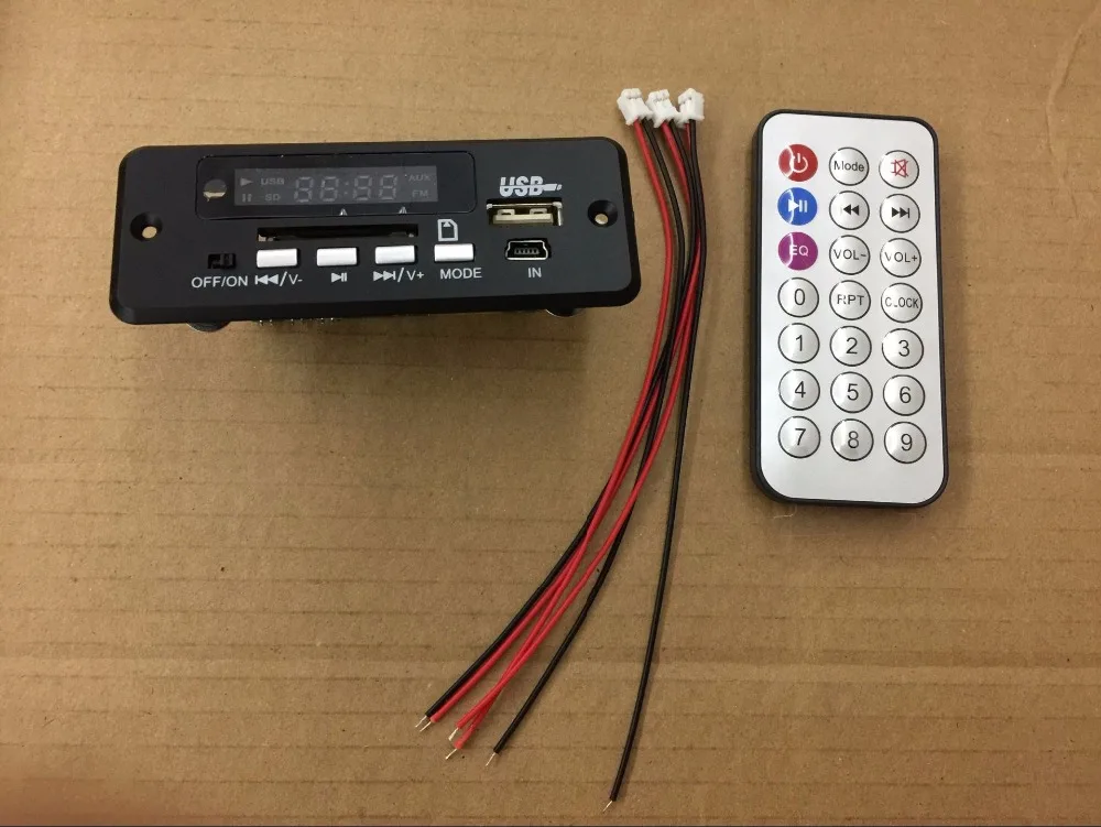 

5V MP3 WAV Audio Decoder 3W + 3W Bluetooth Audio Player Power Amplifier Module Hand-free Calls White Panel