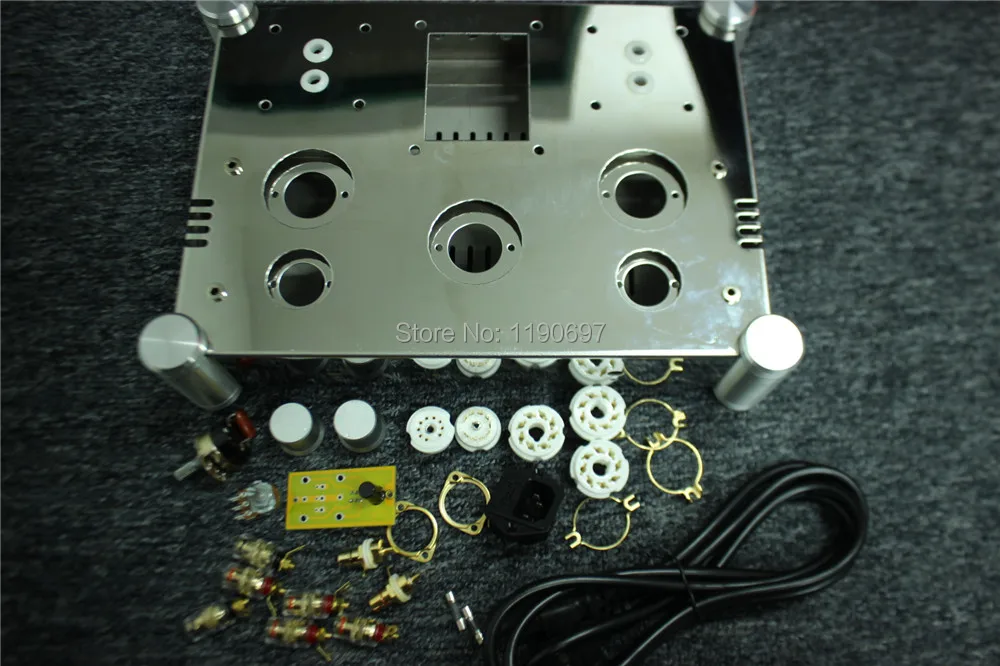 

Amplifier Chassis Stainless Steel perforated Casing DIY EL34+6N2J+5Z4PJ Audio Chassis 1set