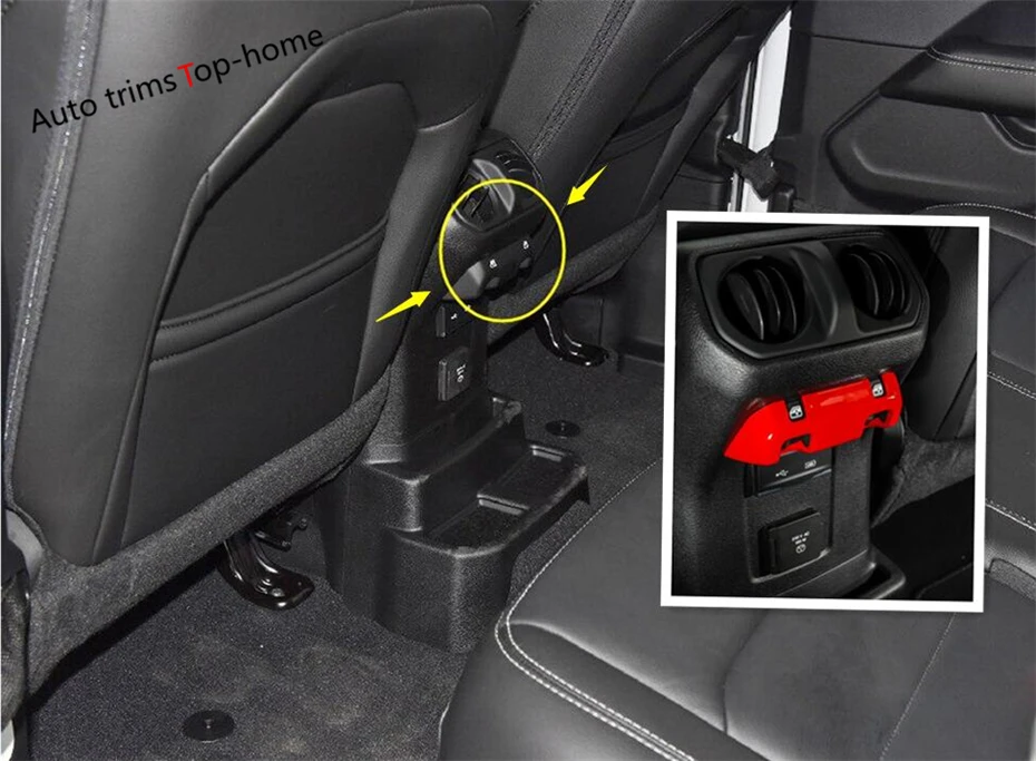 Yimaautotrims Rear Row Seat Window Switch Cover Trim For Jeep Wrangler JL 4 Door Model 2018 2019 2020 ABS Colorful Interior | Автомобили и