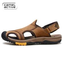 Camel Active/летние мягкие мужские сандалии из натуральной кожи, обувь для мужчин, дышащие легкие пляжные повседневные качественные прогулочные сандалии 3369