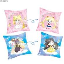 2 шт. Сейлор Мун Цукино Усаги плюшевые подушки креативная задняя подушка диван украшение подарок для пары Мягкая Наволочка 40x40 см