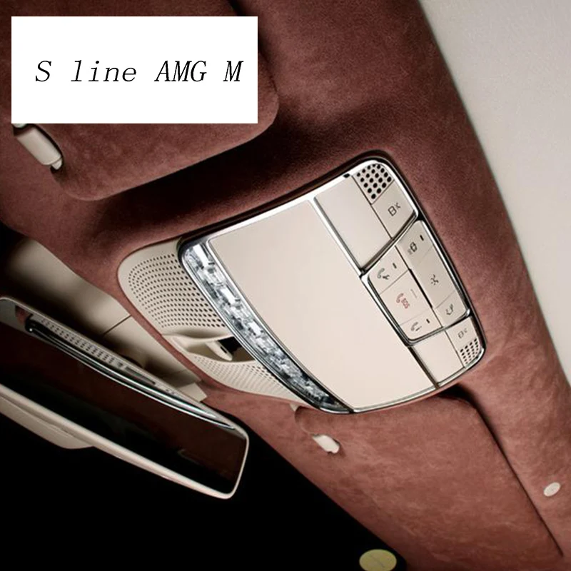 

Car styling Reading Light Cover trim decoration strips Interior roof Lamp Frames auto accessories For Mercedes Benz E Class W213