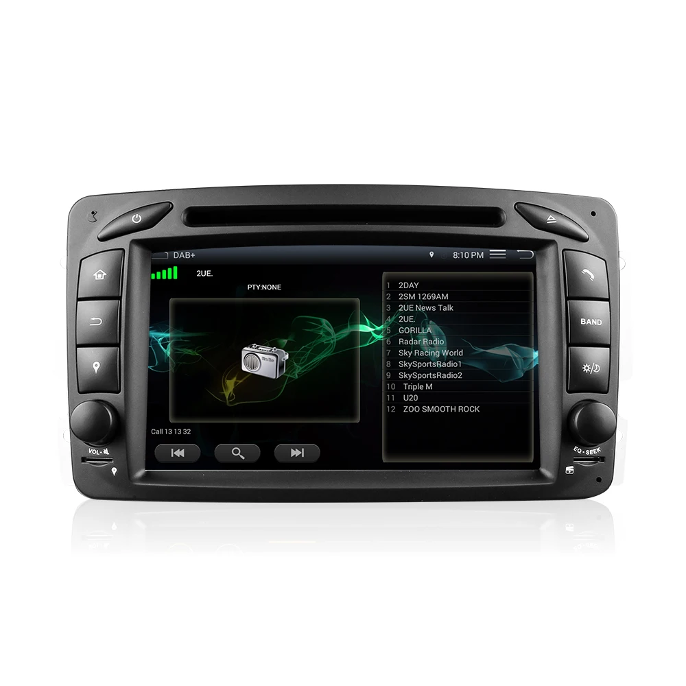 Flash Deal Eunavi 2 Din Android 9.0 Car DVD Radio Player car stereo gps navi For Benz W203 W208 W209 W210 W463 Vito Viano with wifi bt swc 3