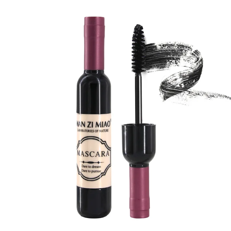 

New Brand Wine Bottle Mascara Makeup Professional Waterproof Kit Curling Lengthening Eyelash Expres Mascara Volume
