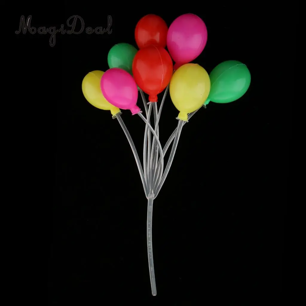 MagiDeal 1/12 Scale Dollhouse Miniature Colorful Oval Shaped Balloons Home Baby Room Party Decor Children Toys