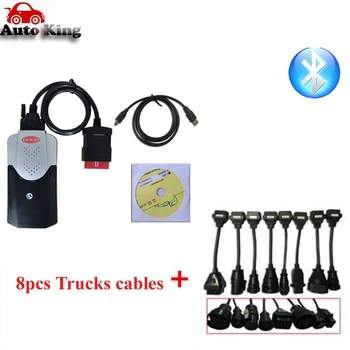 

Quality A+++2016.0 new vci with bluetooth SCANNER with LED 3 IN1 Full 8 Car Cable free ship