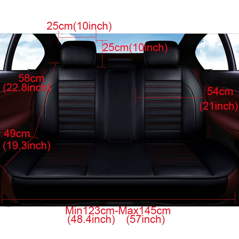  Car Seat Cover 9PCS PU Leather Vehicle Seat Protector Pad Auto Accessories for Mitsubishi Asx 2017 