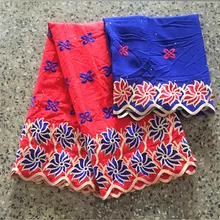 Мягкая хлопчатобумажная швейцарская вуаль кружевная ткань с камнями красные нигерийские кружевные ткани Высококачественная африканская кружевная ткань 5+ 2 ярдов/партия