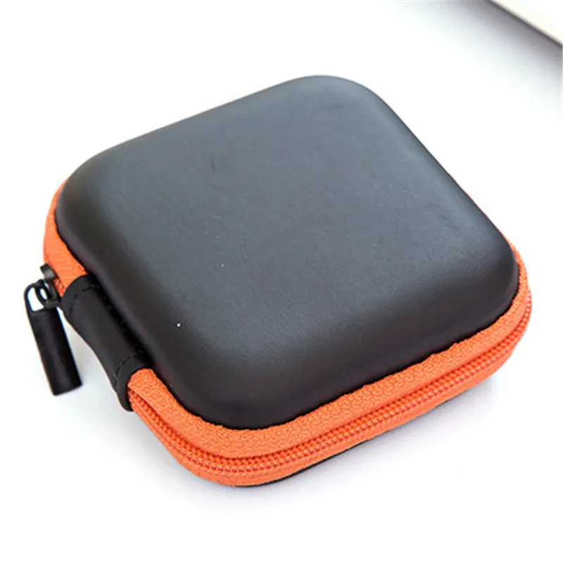 New Square 7.5*7.5*2.8cm Travel Zipper Carry EVA Case For Round Board Games Cards Storage Collection Bag Holder Gift For Kids