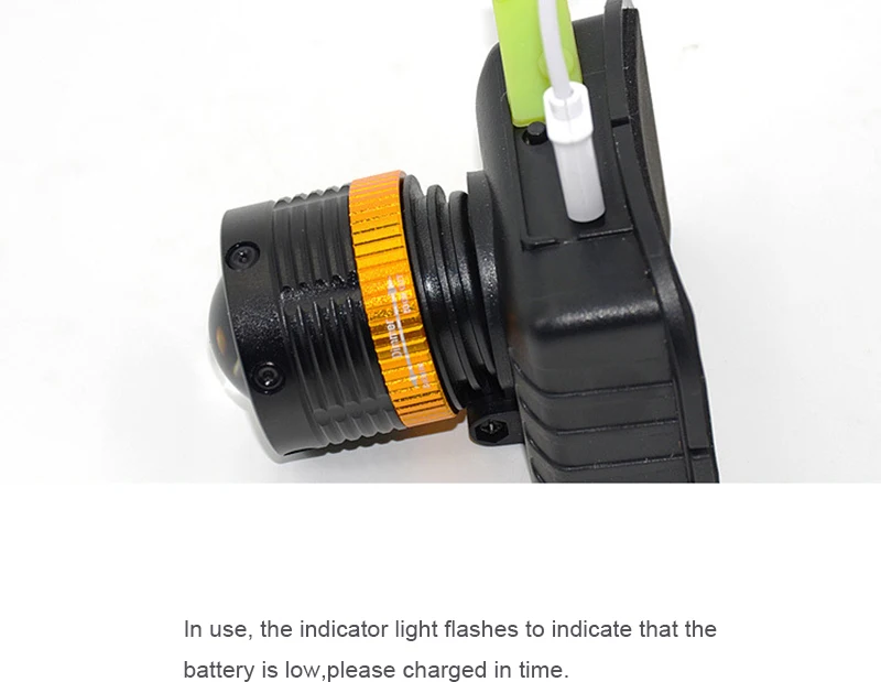 AIMIHUO LED Headlight Powerful USB Rechargeable Head Flashlight Fishing Head Lamp Built-in 18650 Battery Zoomable LED Headlamp  (17)