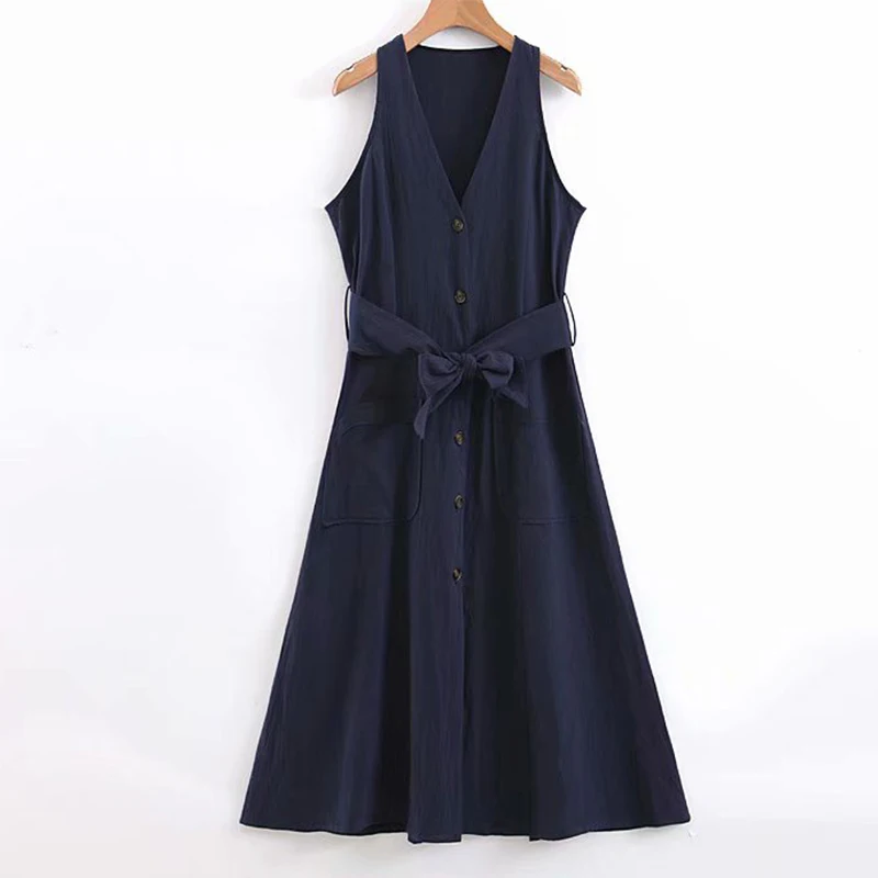 Women's Clothing Dress 2019 Solid Color Belt Decorative Pocket Dress Ms Summer Street Sexy Slim Fit Temperament Clothing