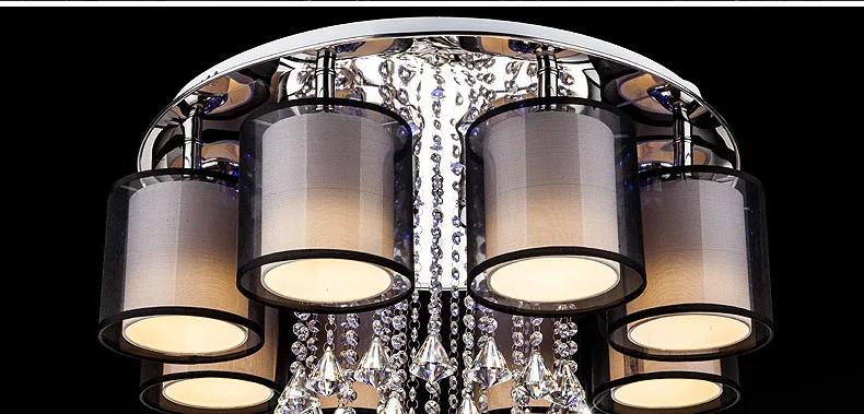 Plafoniera светодио дный Стекло потолочные светильники Кристалл заподлицо современный ресторан лампа в форме круга потолок дома светильники