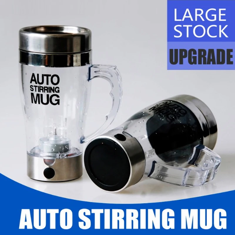 Beste BAISPO Zelf Roeren Mok Automatische Elektrische Lui Automatische Koffie Mengen Thee Mix Cup Reizen Mok Dubbele Geïsoleerde thermische Cup
