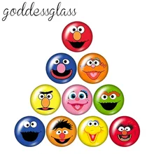 Новинка, Улица Сезам, Элмо, печенья, монстр, 10 шт., смешанные, 12 мм/18 мм/20 мм/25 мм, круглые фото, стекло, кабошон, демонстрация, плоская задняя сторона, изготовление