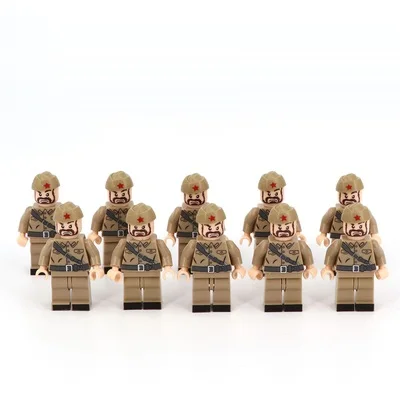 

10PCS World War Soviet Union soldier Building Block Military Weapons accessories City playmobil SWAT mini figures Original Toys