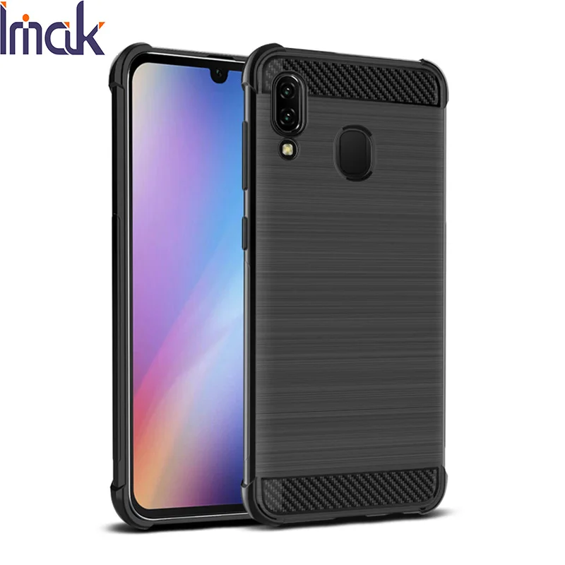 Imak углерода силиконовый чехол для samsung Galaxy A30 A50 A40 2019 воздушная подушка A70 A20 A60 A20e 50