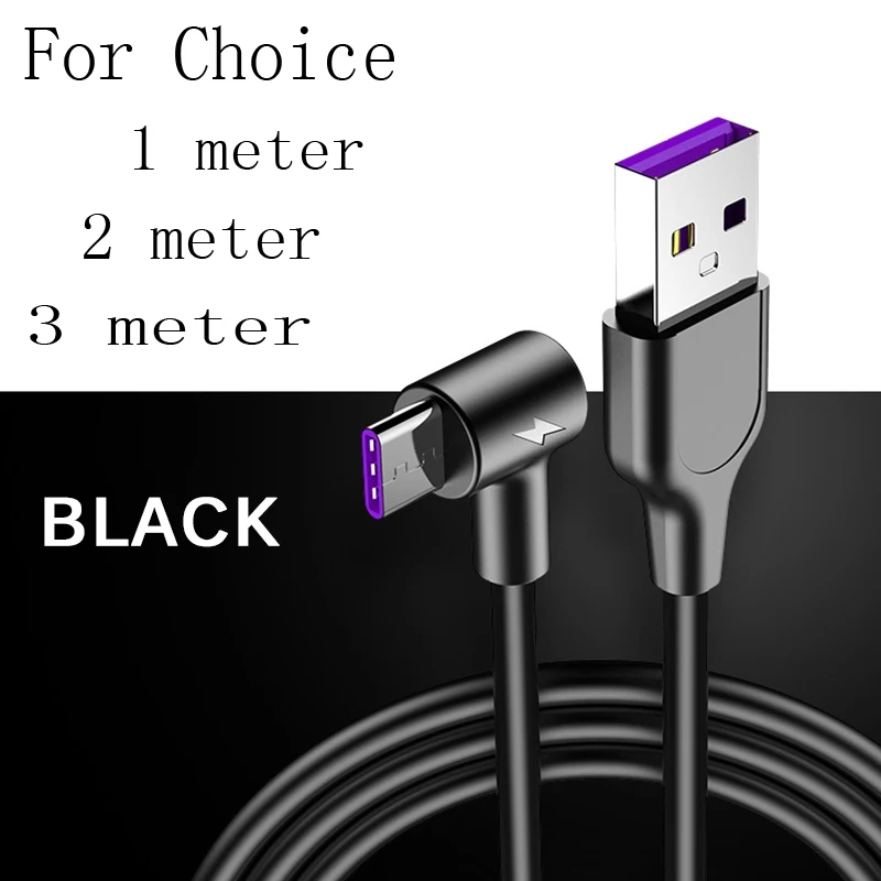 1 2 3 м usb type C 90 градусов быстрая зарядка usb c кабель type-c кабель для передачи данных зарядное устройство usb-c для samsung S10 S9 Note 9 8 Xiaomi mi8 mi9