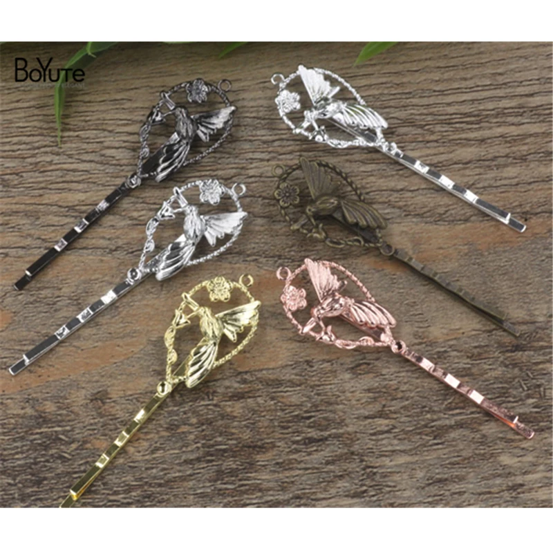 Boyute 20pcs 6 Colors 19*33mm Bird Hair Barrette Wholesale Women Hair