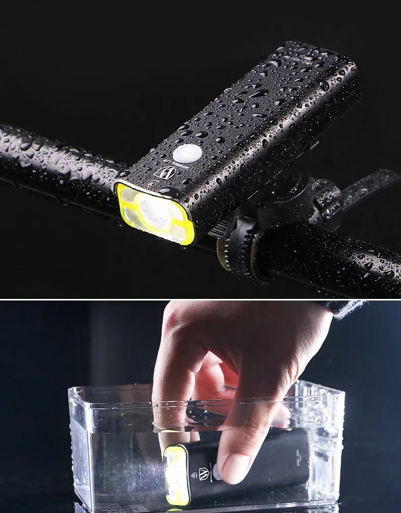 Best WHEEL UP Bike Front Light Cycling Flashlight Bicycle Led Lights USB charging Handlebar headlight Torch Contest Level Accessories 22