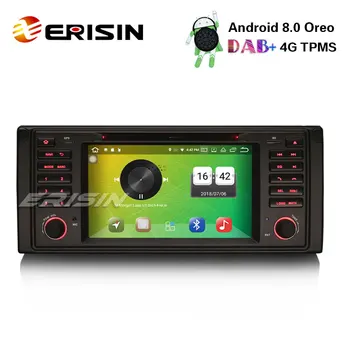 

Erisin ES7339B 7" Android 8.0 Car Stereo DVD DAB+ GPS SAT NAV DVR 4G for BMW 5er E39 E53 X5 M5