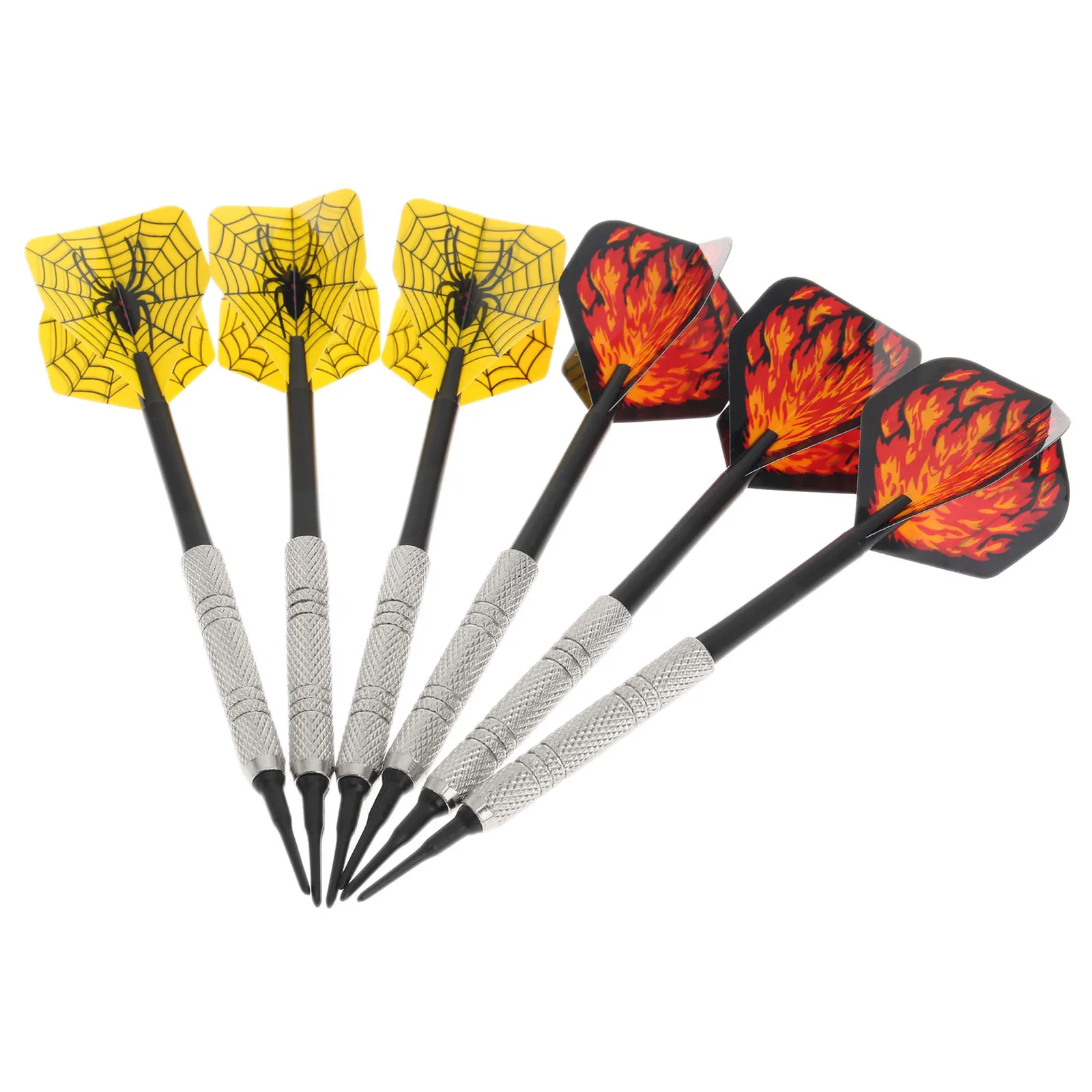 

2016 New 6 Pcs Stainless Steel Plastic Needle Darts Points Shafts Flights 14g