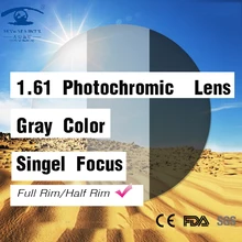 1,61 ИНДЕКС фотохромные линзы серые цветные линзы глаз рецептурные линзы для глаз переходы близорукость lentes opticos