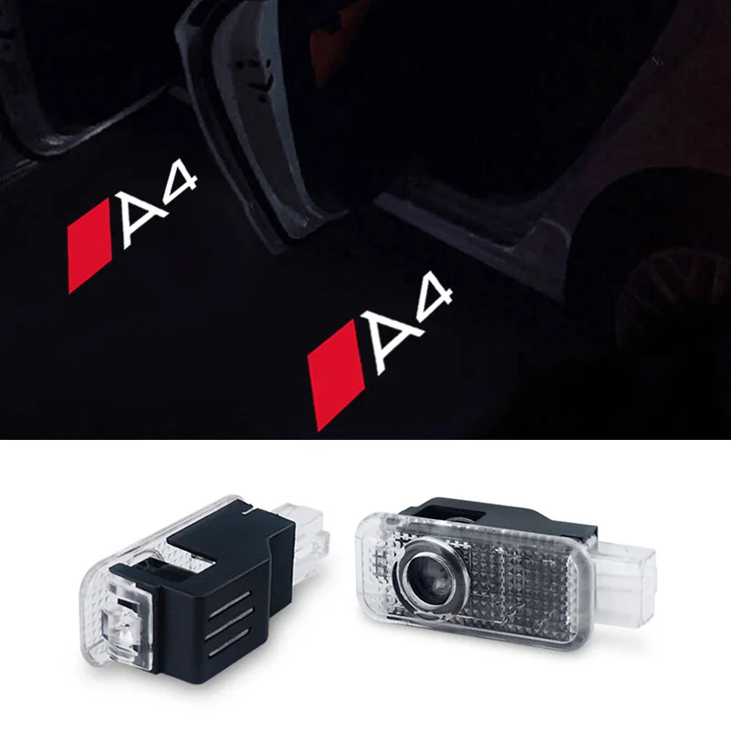 2x Car Styling Car LED Door Warning Light For Audi A4 B6 B8 B9 RS4
