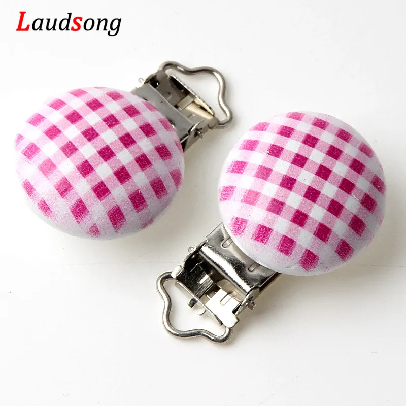 

Girl Pink Series 5pcs Metal Wood Pacifier Clips For Baby Infant Soother Clasps Teethers Holders Accessories