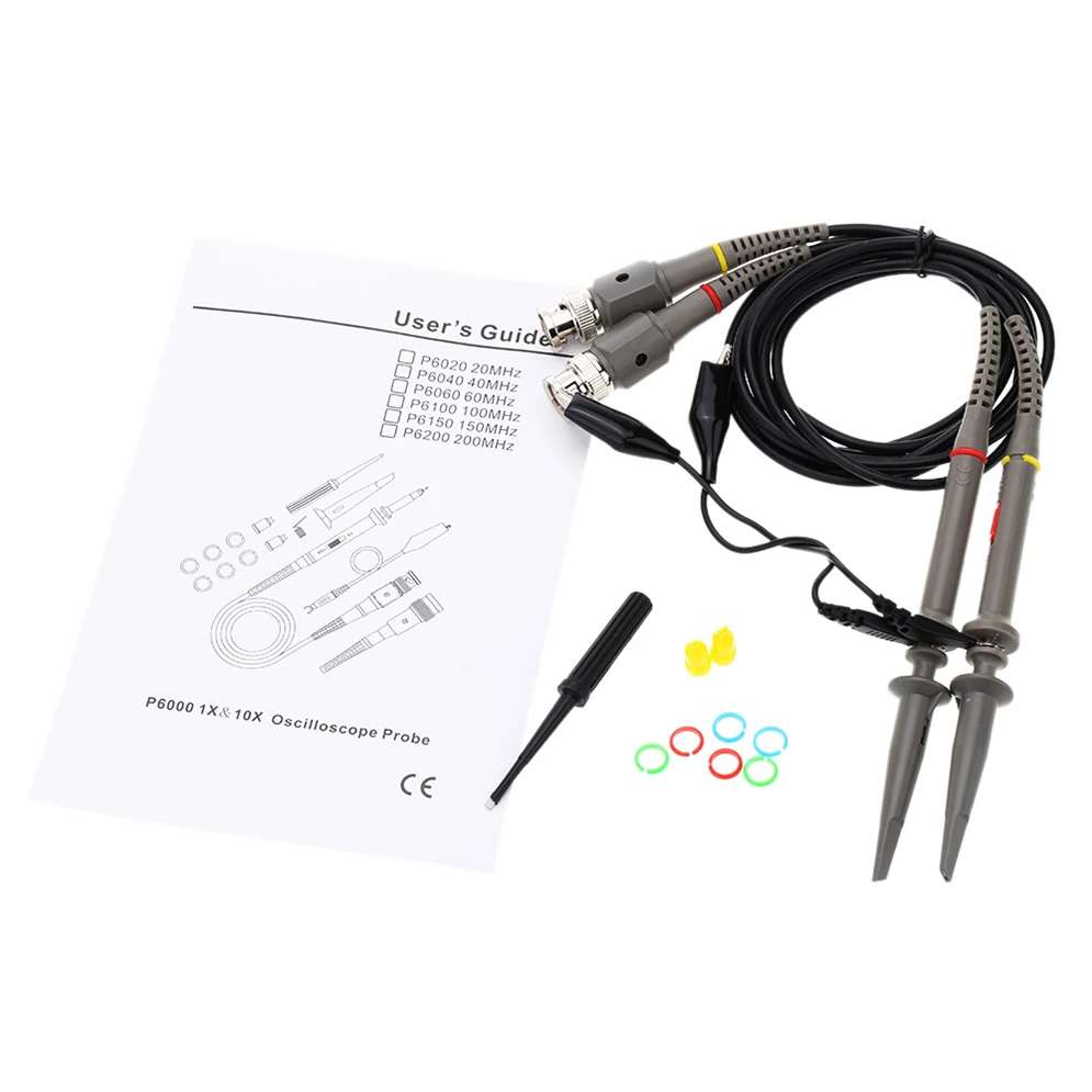 2PCSDigital Oscilloscope Probe Clip Test Cable Lead For P6100 HP Fluke Tektronix 