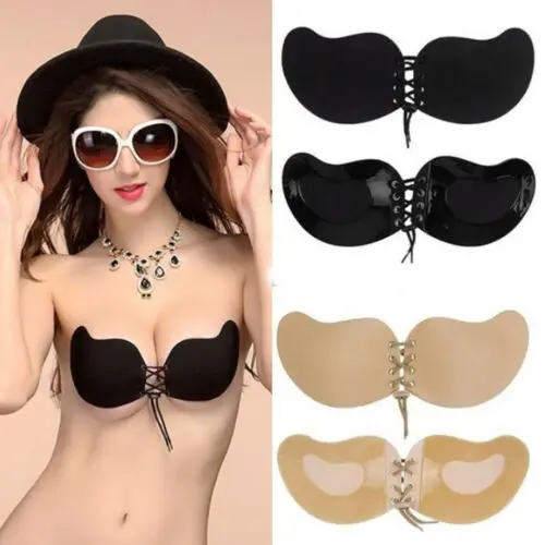 

Women's Self Adhesive Backless Silicone Push-up Strapless Invisible Bra Wings