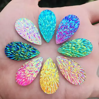 

New style 15*29mm Drop Resin Rhinestones Flat Back Gems Crystal DIY Decor For Clothes shoes pants dress 75pcs/lot E12*5