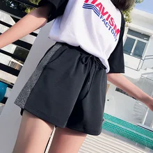 *#Best Price 2019 Women New Sports Shorts Female Summer Broad-legged Leisure Running Outside Chic Students Black Loose Sportwear *#Best Price 2019 Women New Sports Shorts Female Summer Broad-legged Leisure Running Outside Chic Students Black Loose Sportwear