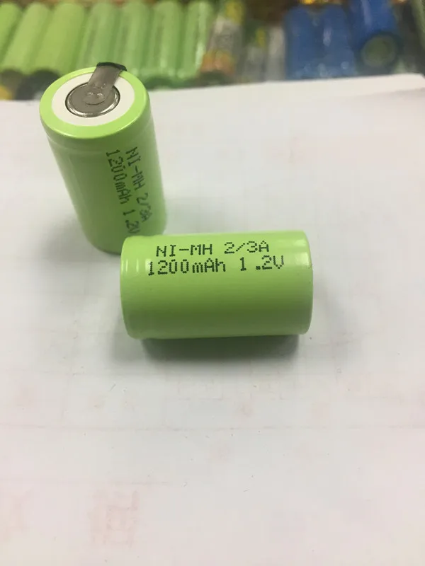 15 шт./лот никель-металл-гидридный аккумулятор высокой емкости 2/3A 1200mAh 1,2 V 17280 nimh аккумулятор для электрической машинки игрушечного автомобиля rc фонарик