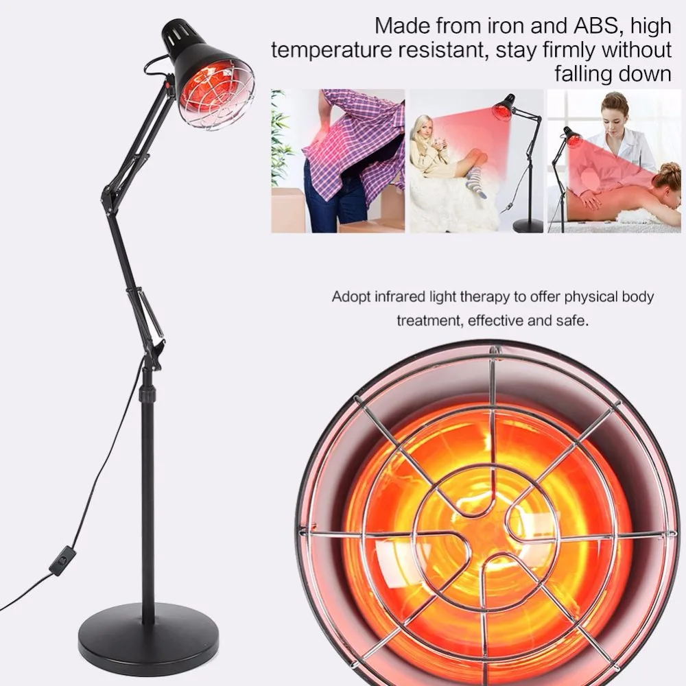 

275W Temperature Infrared Light Heating Therapy Lamp Adjustable Muscle Pain Cold Relief Lamp Light Therapy Infra Care Massage