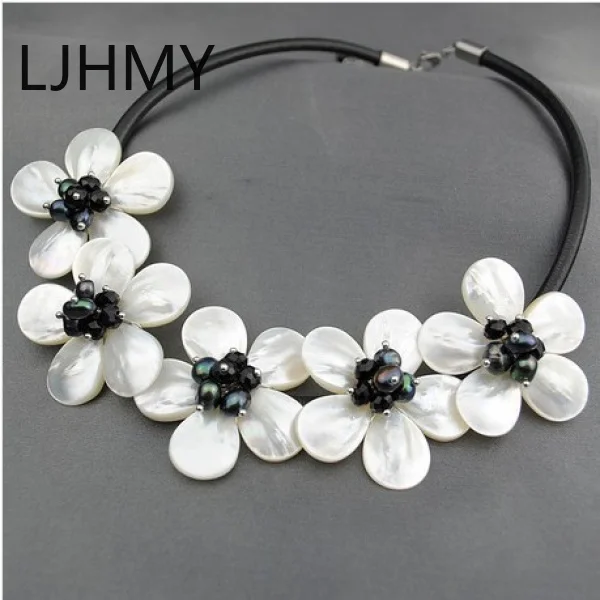 

LJHMY, новинка, ручная работа, искусственное цветочное ожерелье, модные ювелирные изделия для женщин, Свадебная вечеринка, ожерелье, подарок