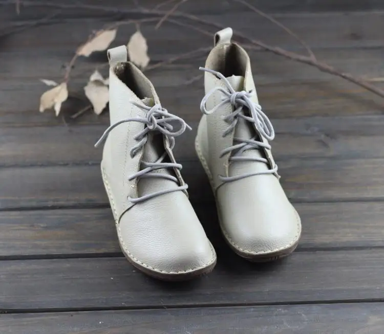 genuine leather ankle boots for women