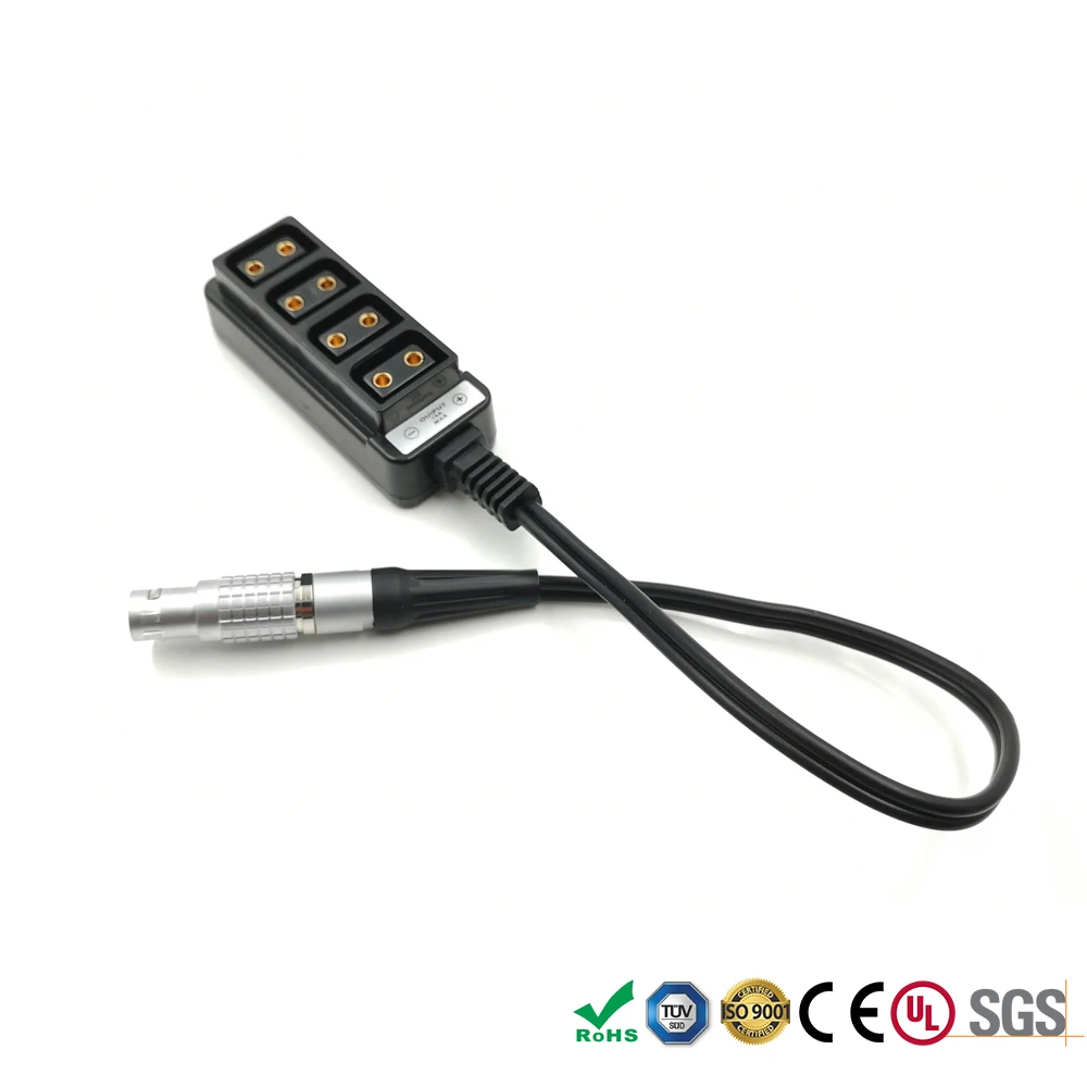 

DJI Ronin 2 Stabilizer Extended Power Supply Cable, LEMO FGJ 1B 6 (4+2) Pin Male Plug to D-tap Female Splitter Hub Cable